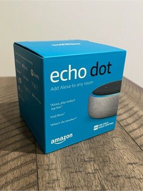 Amazon Echo Dot 3rd Gen Smart Speaker Bluetooth Alexa WiFi Heather Gray NEW